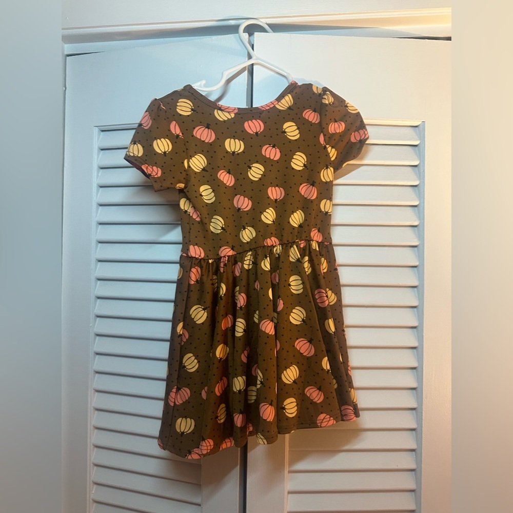 Dot Dot Smile Brown Pumpkin Kids Dress NWOT - Picture 7 of 8